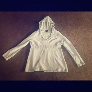 Gray sweater with hood